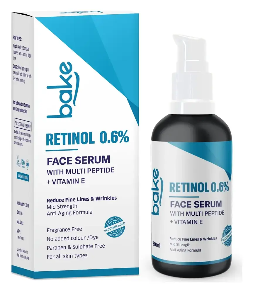 Bake Retinol 0.6% Face Serum With Multi Peptides