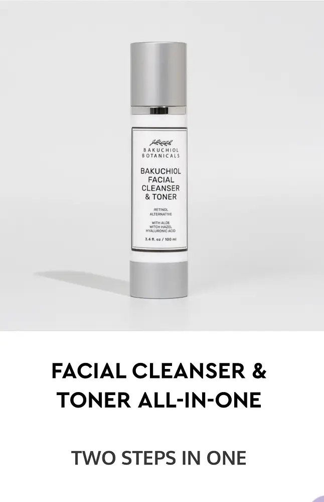 Bakuchiol Botanicals facial cleanser toner-all-in-one