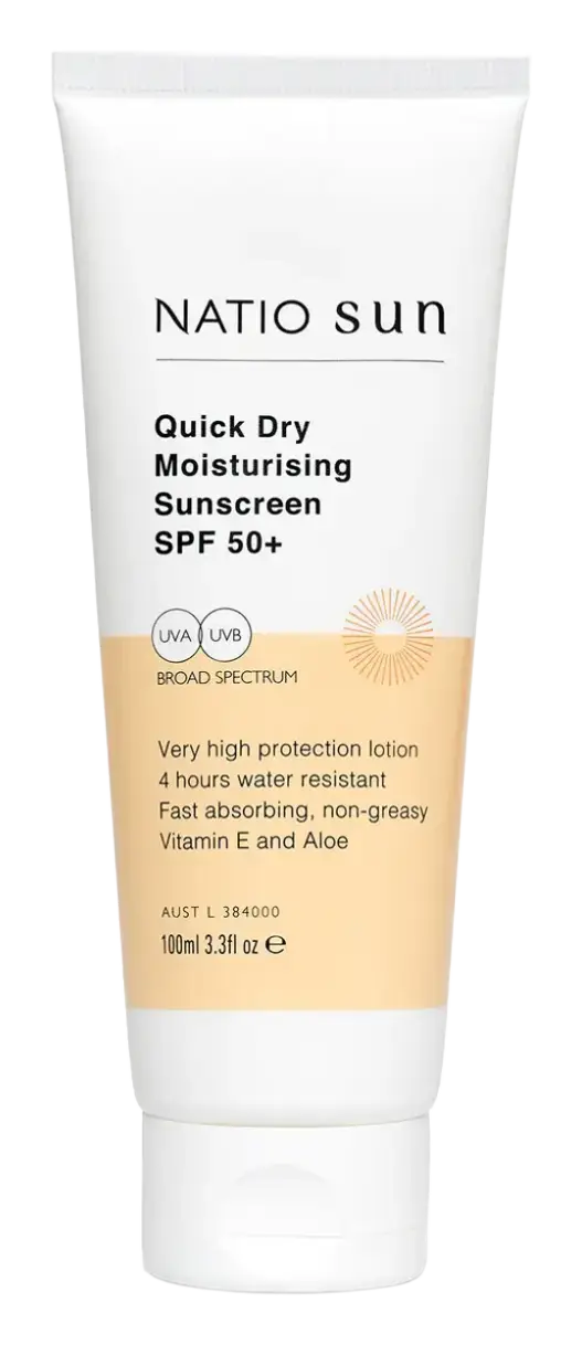 Natio Quick Dry Moisturising Sunscreen SPF 50+