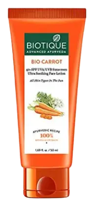 Biotique Sun Shield Carrot SPF40+ Sunscreen Lotion