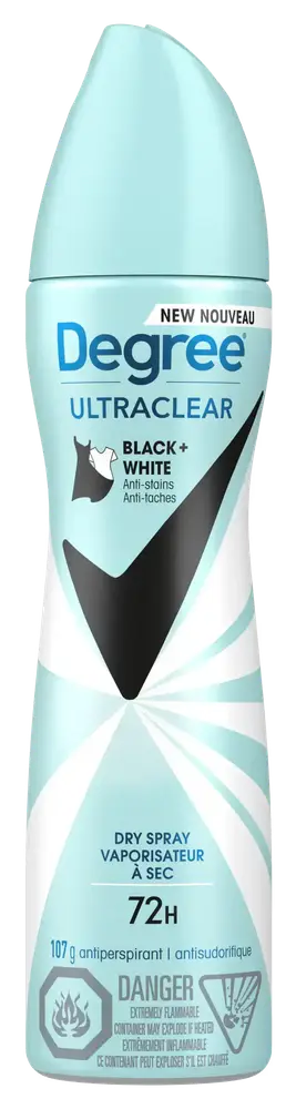 Degree Women Ultraclear Black + White 72H Antiperspirant Deodorant Dry Spray