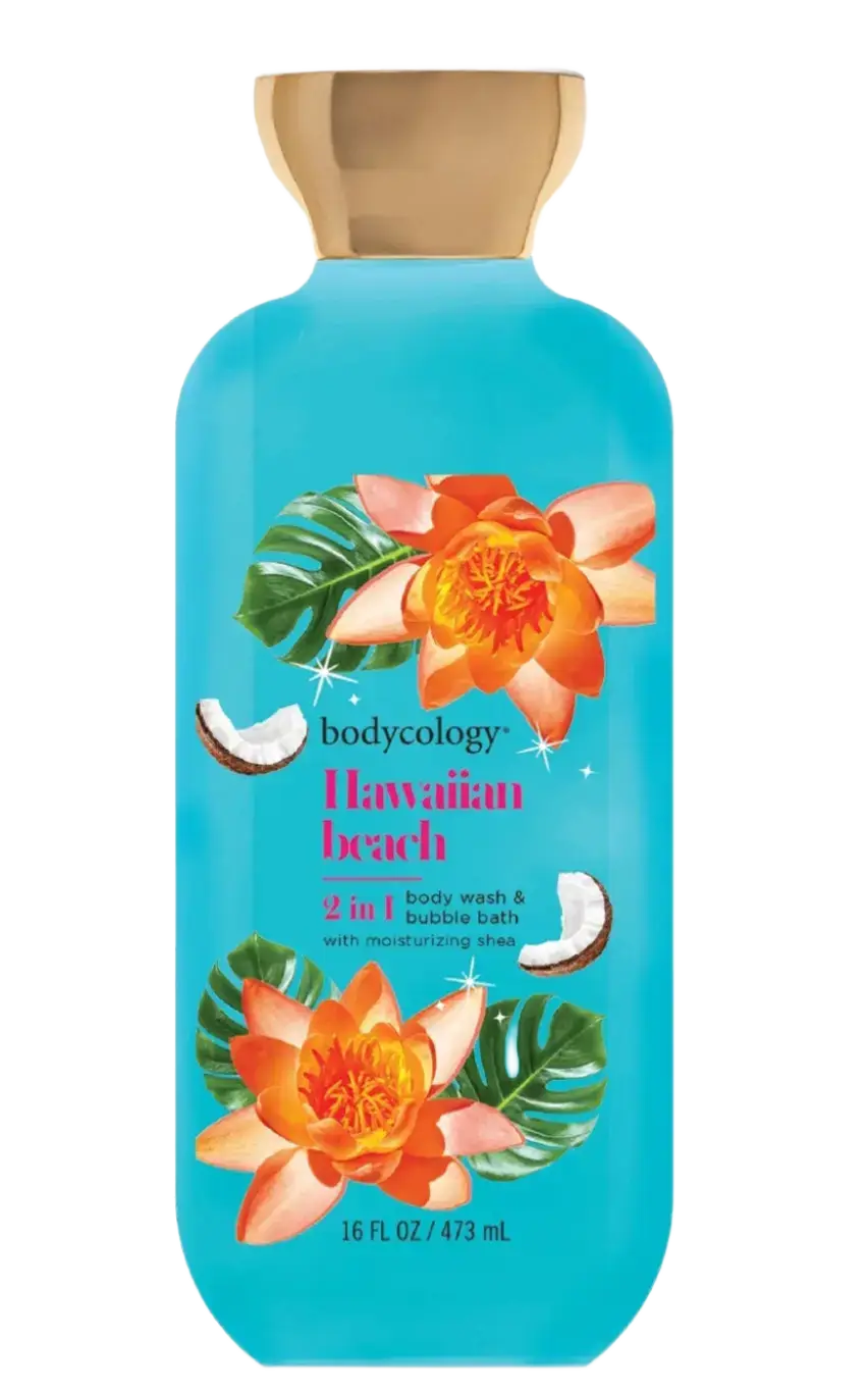 Bodycology 2 In 1 Body Wash & Bubble Bath Hawaiian Beach