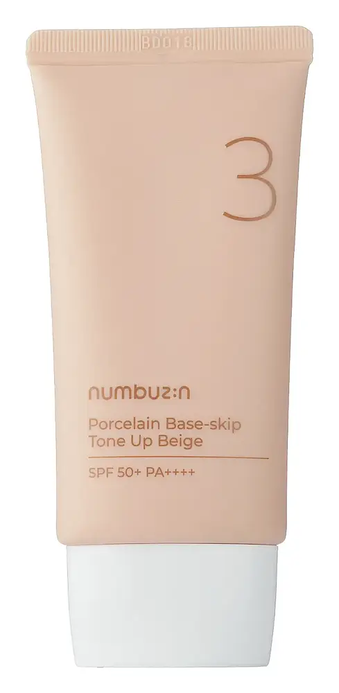 Numbuzin No.3 Porcelain Base-Skip Tone Up  SPF 50+ Beige