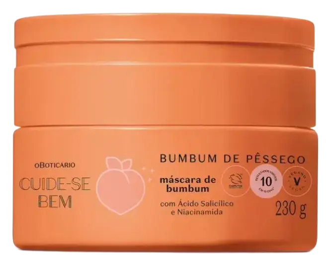 O Boticário Máscara De Bumbum Cuide-Se Bem Bumbum De Pêssego