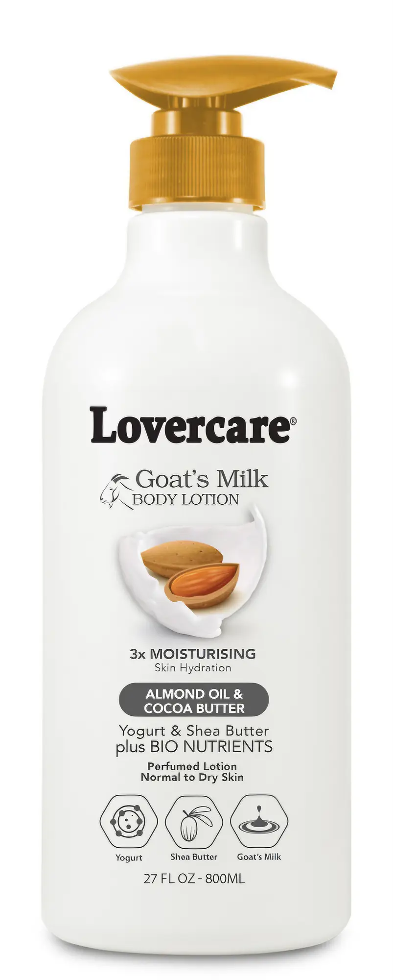 LoverCare Goat's Milk Body Lotion Almond Oil & Cocoa Butter