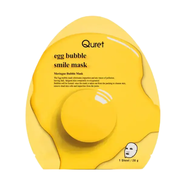 QURET Egg Bubble Smile Mask