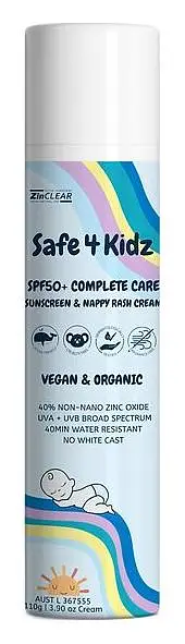 Safe4Kidz Complete Care Sunscreen And Nappy Cream