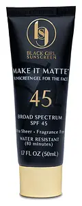 Black Girl Sunscreen Make It Matte SPF 45 Sunscreen Black