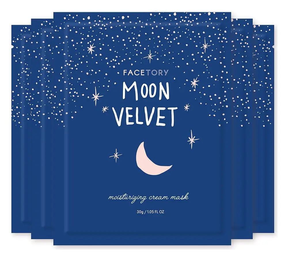 Facetory Moon Velvet Moisturizing Cream with Jojoba Oil Sheet Mask