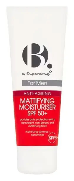 Superdrug For Men Anti-Ageing Mattifying Moisturiser SPF 50+
