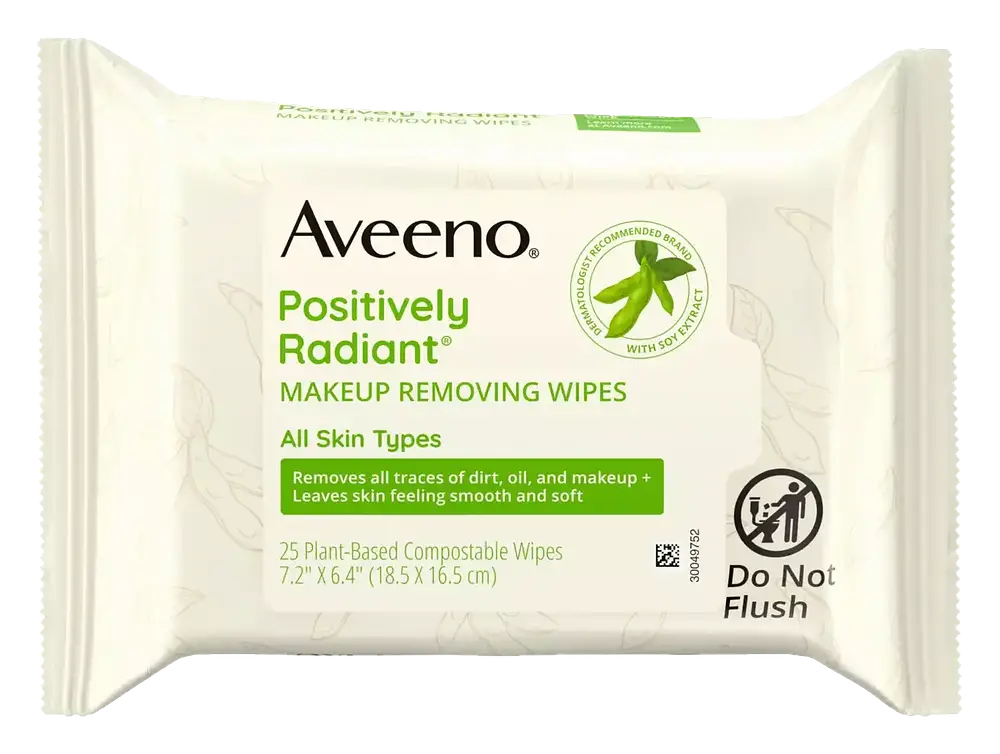 Aveeno Positively Radiant Oil Free Makeup Removing Wipes