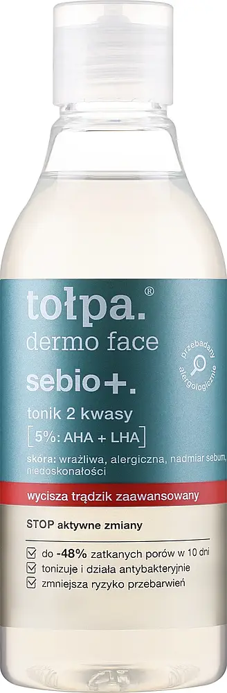 Tołpa Dermo Face Sebio+ Tonik 2 Kwasy 5% AHA + LHA