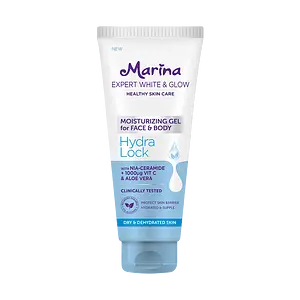 Marina Expert White & Glow Moisturizing Gel for Face & Body Hydra Lock