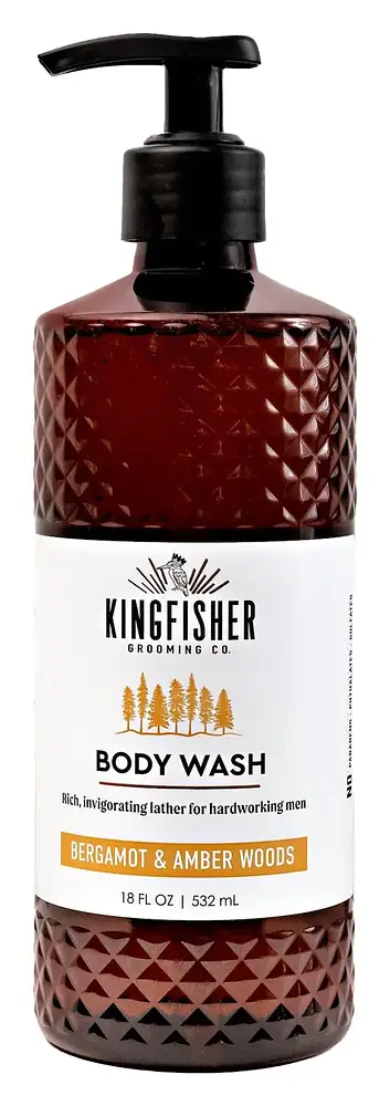Kingfisher Grooming Co. Bergamot And Amber Woods Body Wash