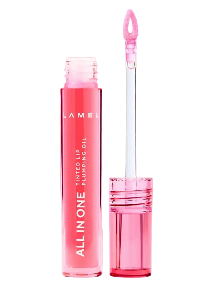 Lamel Cosmetics All In One Tinted Lip Plumping Oil 401 Peachy