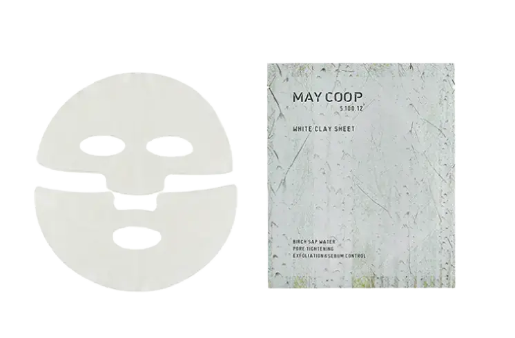 May Coop White Clay Sheet Mask "Birch Sap Face Sheet Mask"