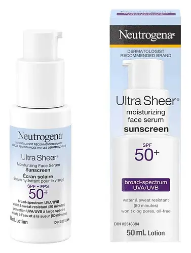 Neutrogena Ultra Sheer Moisturizing Face Serum Sunscreen SPF50+