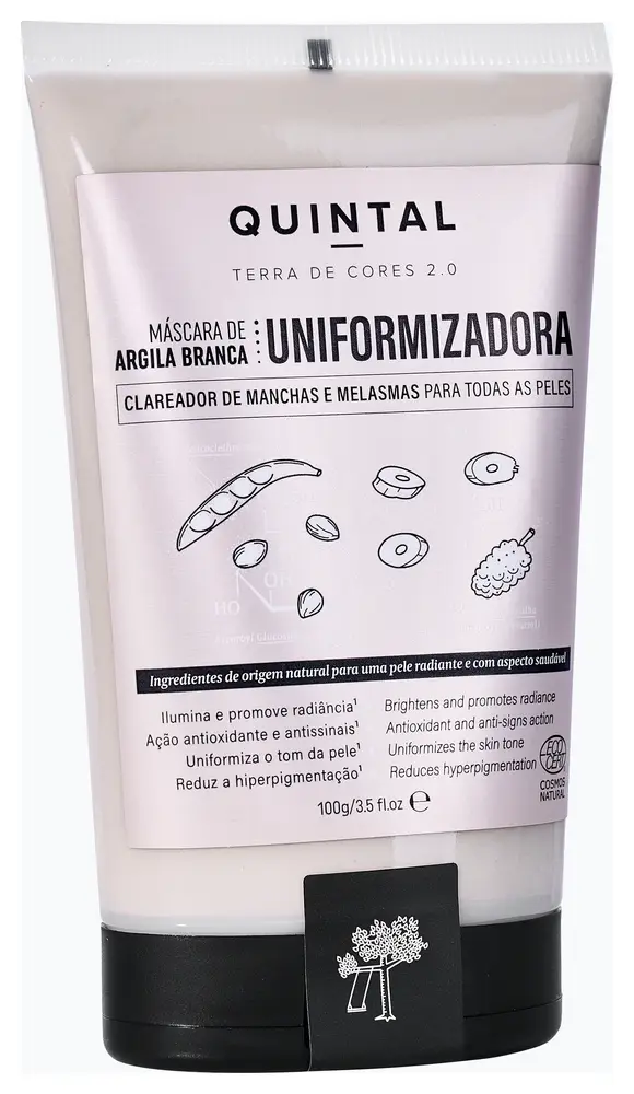 Quintal Dermocosméticos Máscara De Argila Branca Uniformizadora 2.0