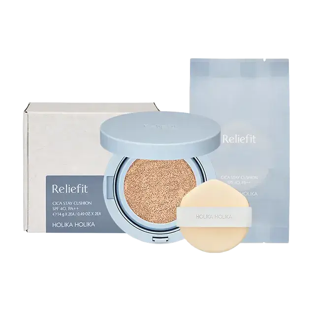 Holika Holika Reliefit Cica Stay Cushion #02 Petal Ivory