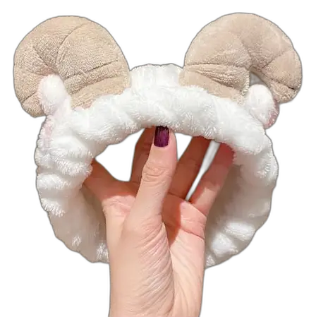 Arso Raso Sheep Horn Face Wash Headband White
