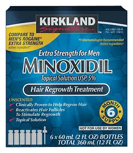 Kirkland Signature Extra Strength 5% Topical Solution Hair Loss & Regrowth Treatment for Men
