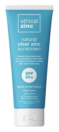 Ethical Zinc SPF 50+ Natural Clear Zinc Sunscreen