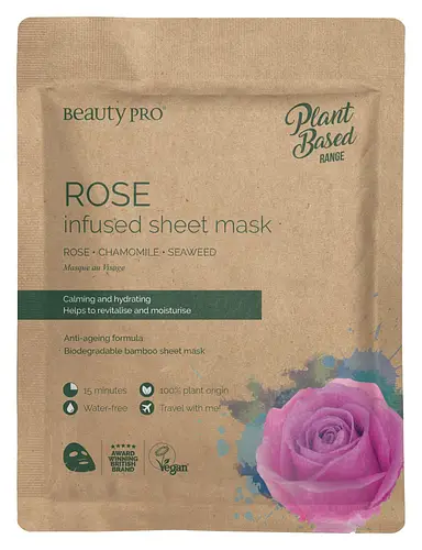 BeautyPro ROSE Infused Sheet Face Mask