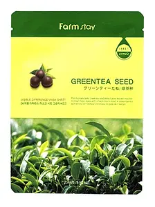 Farm Stay Greentea seed visible difference mask sheet