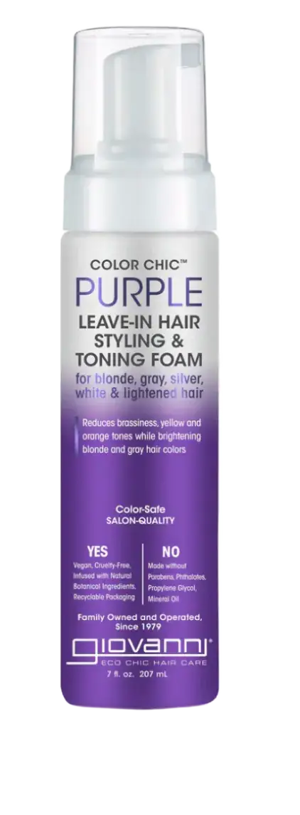 Giovanni Color Chic Purple Leave-In Hair Styling & Toning Foam