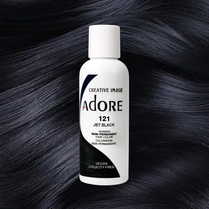 Adore Semi Permanent Hair Color 121 Jet Black