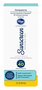 Kroger Sunscreen Invisible Gel SPF 40
