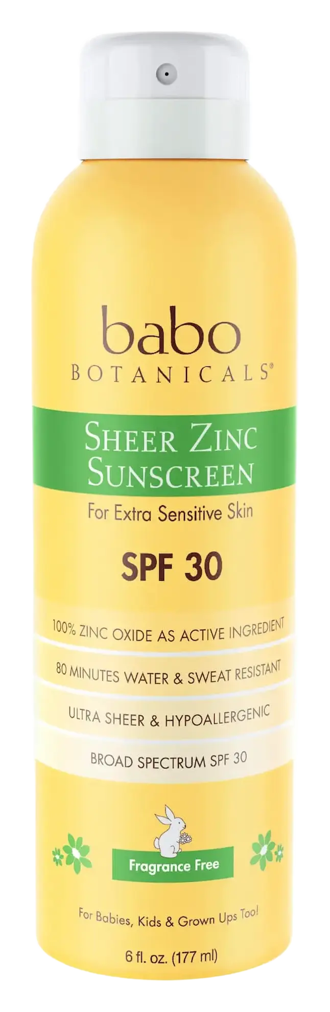 babo botanicals Sheer Zinc Mineral Sunscreen Spray SPF 30