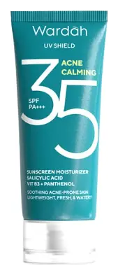 Wardah UV Shield Acne Calming Sunscreen Moisturizer SPF 35 PA+++