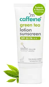 mCaffeine Green Tea Sunscreen SPF 50 PA++ with Niacinamide