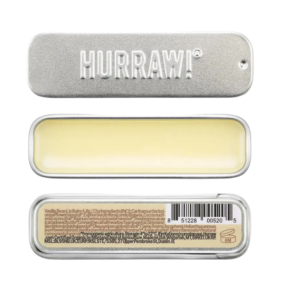 Hurraw! Slider Tin Lip Balm Vanilla Bean