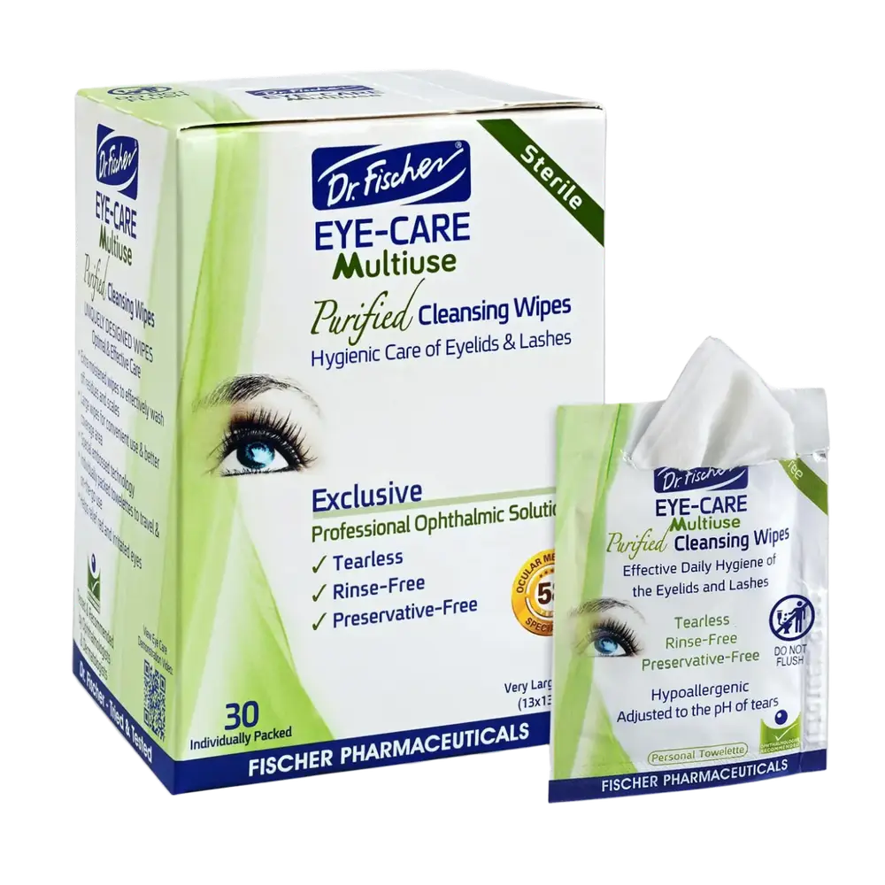 Dr. Fischer Eye Care Multiuse Purified Cleansing Wipes