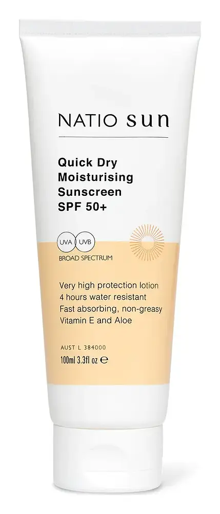 Natio Quick Dry Moisturising Sunscreen SPF 50+