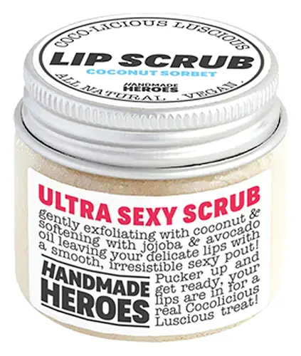 Handmade Heroes Cocolicious Luscious Lip Scrub Coconut Sorbet