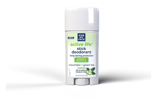Kiss My Face Active Life Stick Deodorant Cucumber + Green Tea