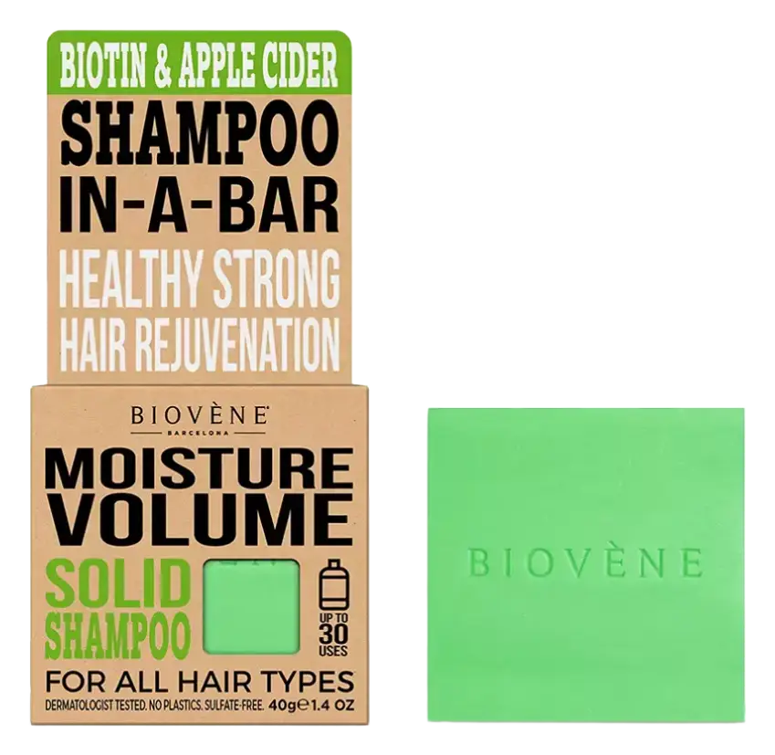 Biovène Barcelona Moisture Volume Biotin & Apple Cider Solid Shampoo Bar