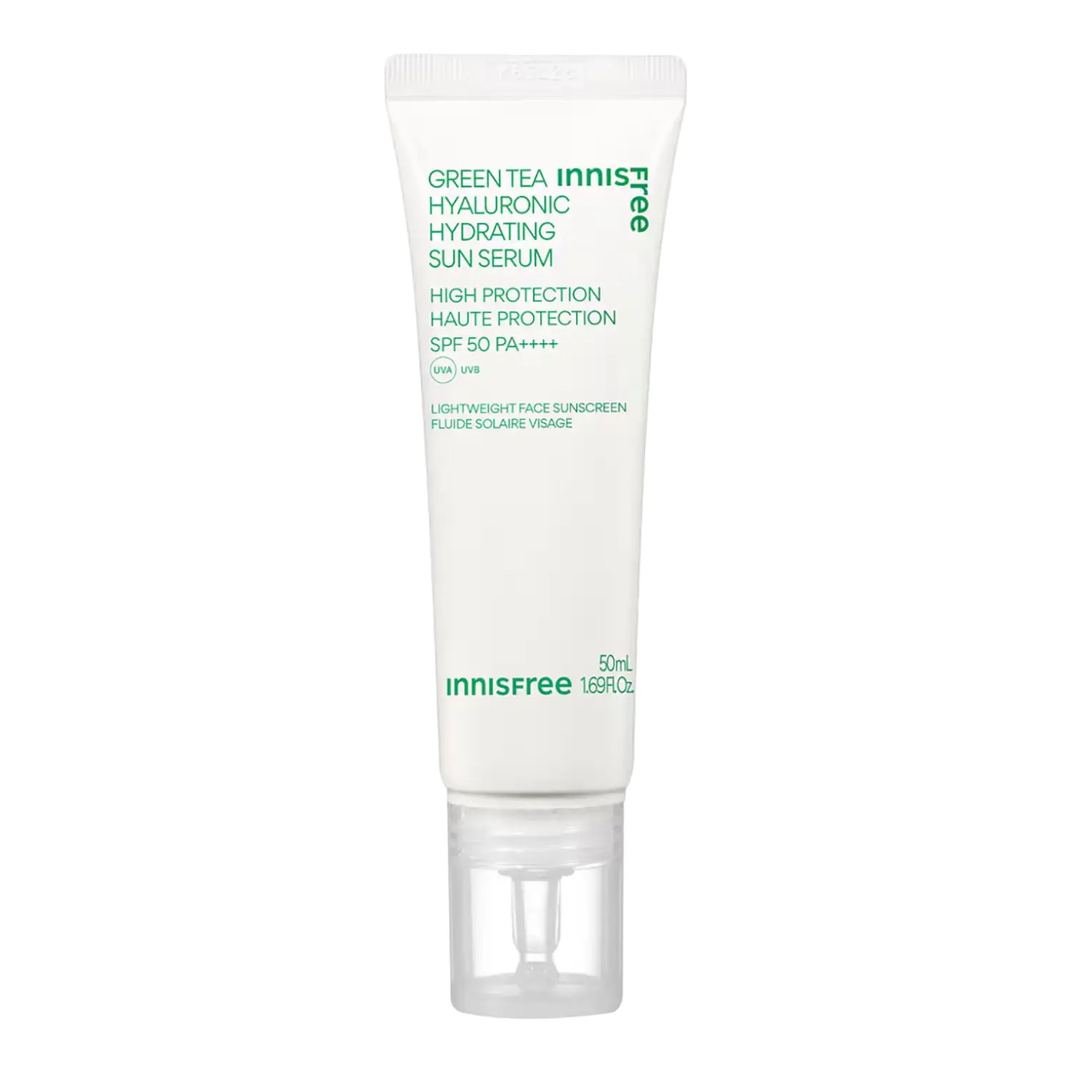 innisfree Green Tea Hyaluronic Hydrating Sun Serum SPF 50 Europe