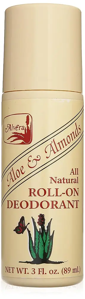 Alvera Aloe & Almonds All Natural Roll-On Deodorant