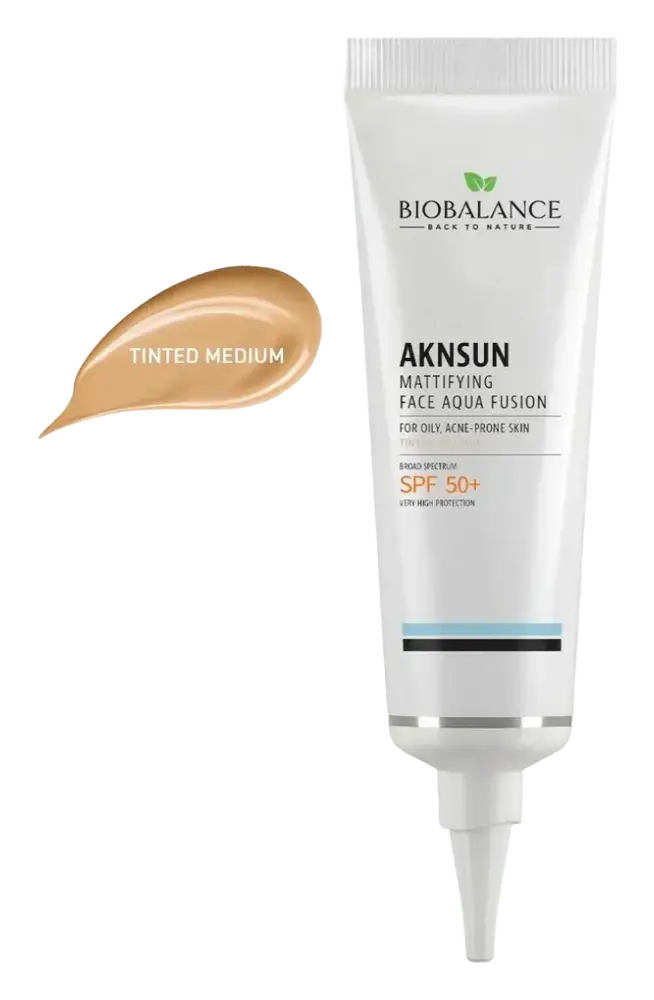 BioBalance Aknsun Mattifying Face Aqua Fusion Tinted SPF 50+ Medium