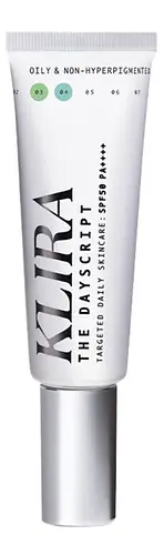 Klira The Dayscript SPF50 PA++++ 03 04 (Oily & Non-Hyperpigmented SkinSizes)