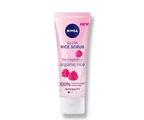 Nivea Face Care Glow Rice Scrub Organic Raspberry