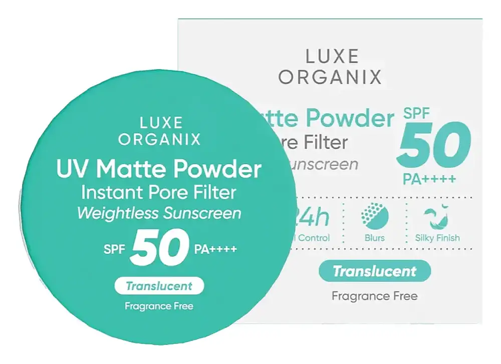 Luxe Organix 24h Zero Sebum Instant Pore Blurring Matte Powder SPF 50 Translucent