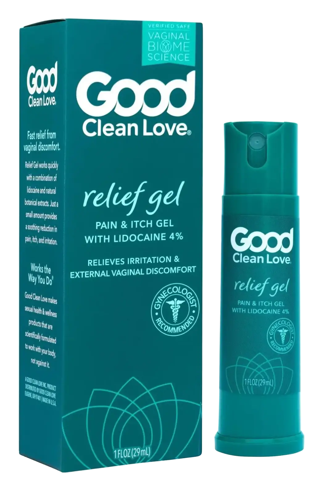 Good Clean Love Relief Gel Pain & Itch With Lidocaine 4%