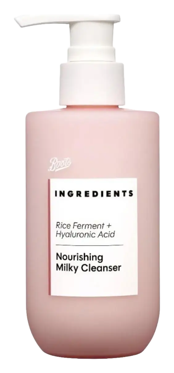Boots Ingredients Rice Ferment + Hyaluronic Acid Nourishing Milky Cleanser