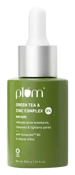 Plum Goodness 3% Zinc Complex Face Serum With Green Tea