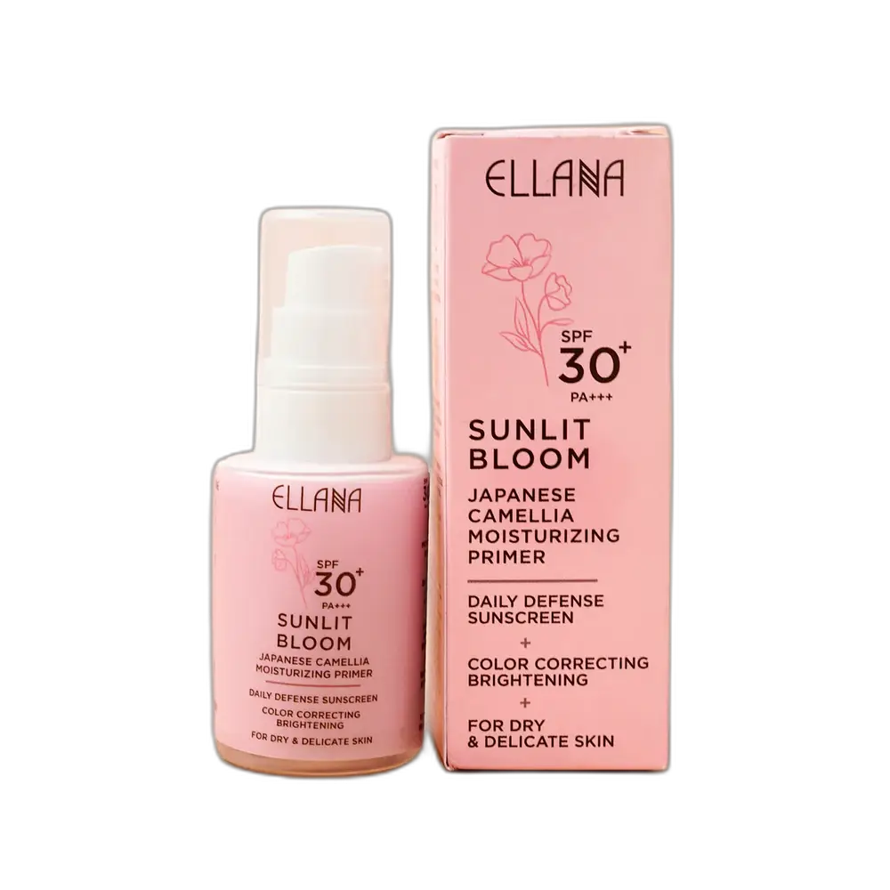 Ellana Mineral Cosmetics Sunlit Bloom Japanese Camellia Moisturizing Primer With SPF 30